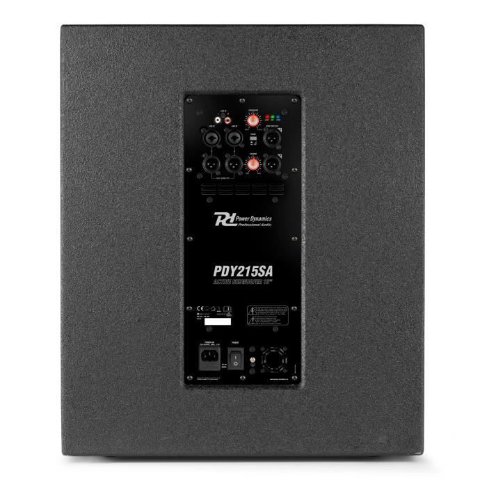 Subwoofer ativo - POWER DYNAMICS - PDY215SA - 15 polegadas - 900 Watts - Subwoofer profissional