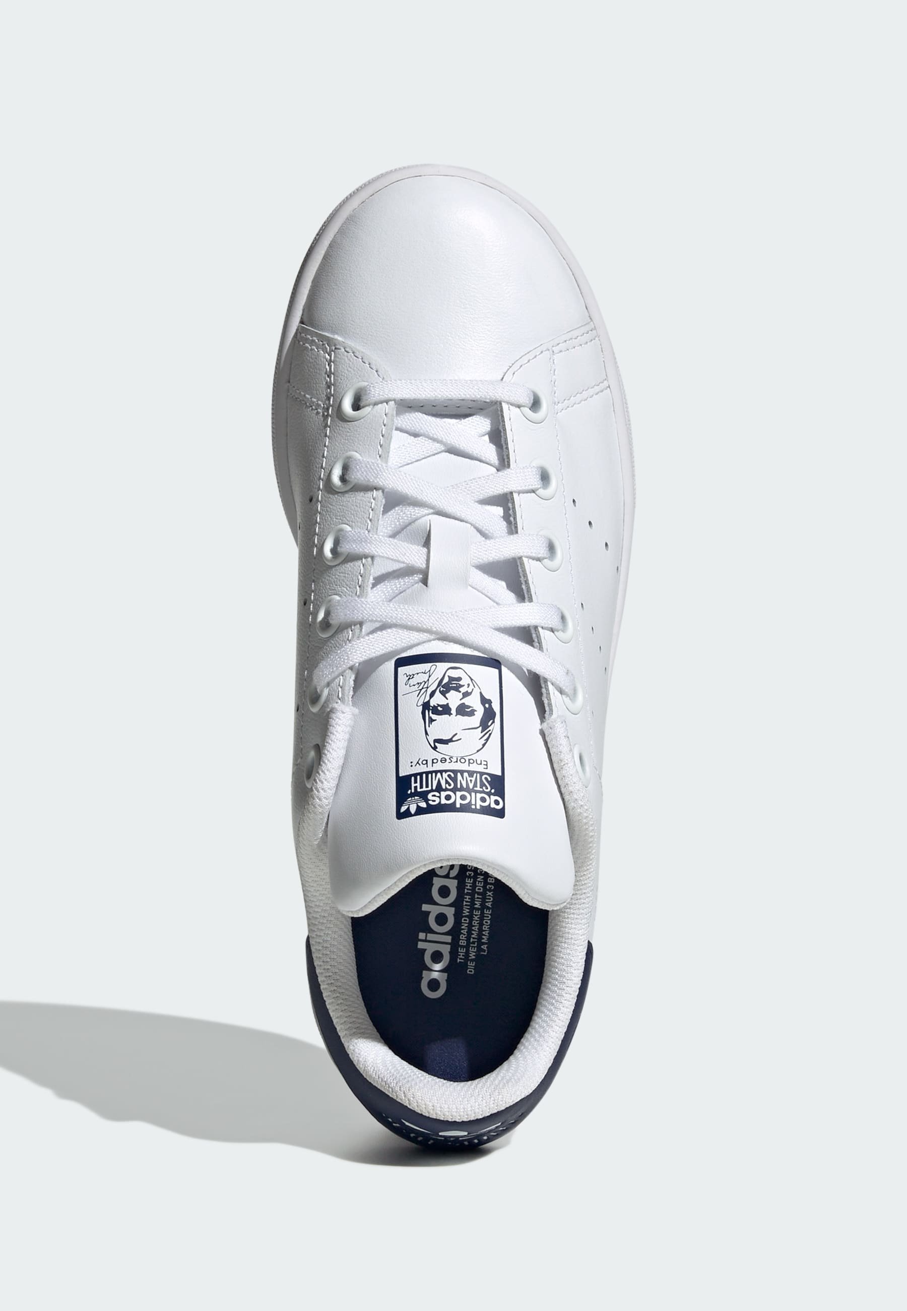 adidas Originals STAN SMITH KIDS - Sneakers - ftwr wit ftwr wit donkerblauw