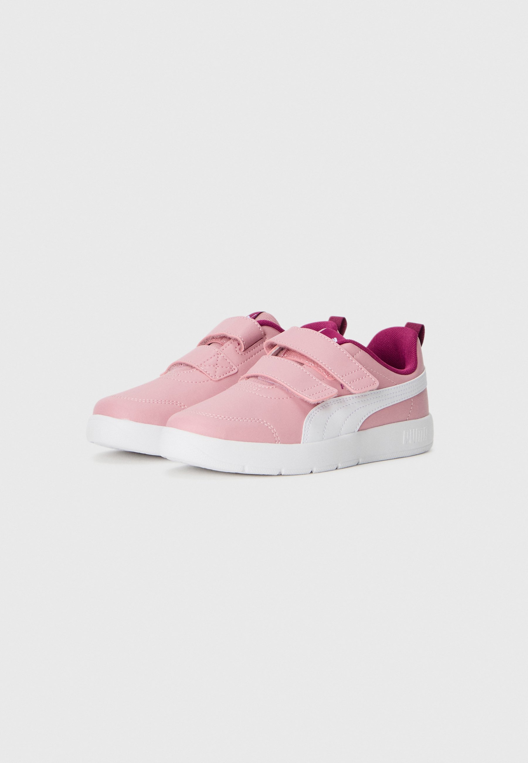 Puma COURTFLEX V3 UNISEX - Hardloopschoenen voor op de weg - roze/wit/bessenrood