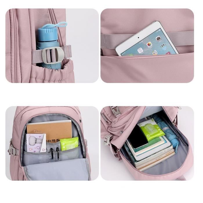 Mochila escolar infantil para primaria, resistente al agua, de gran capacidad, negra.