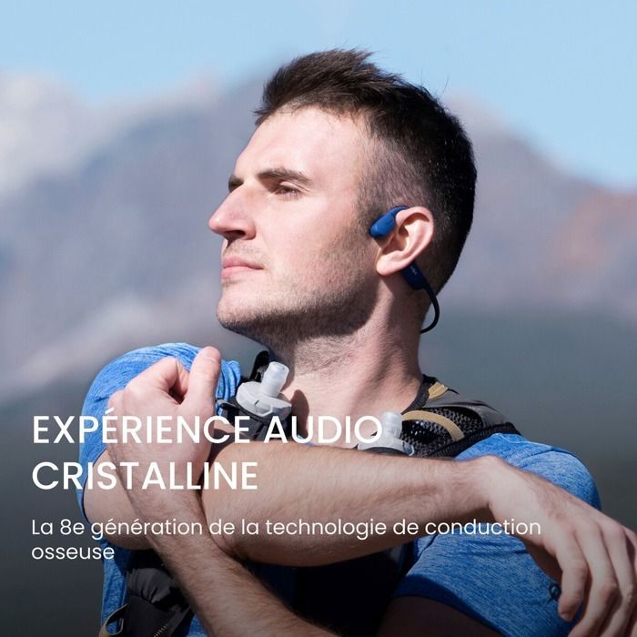 Cuffie a conduzione ossea Shokz OPENRUN USB-C, blu