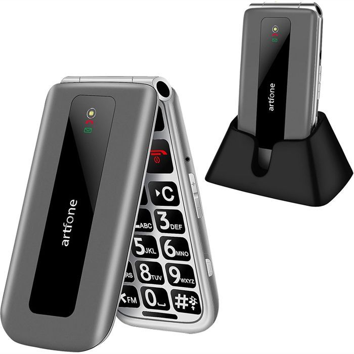 artfone 4G Telephone Portable Senior à Clapet écran 2.4