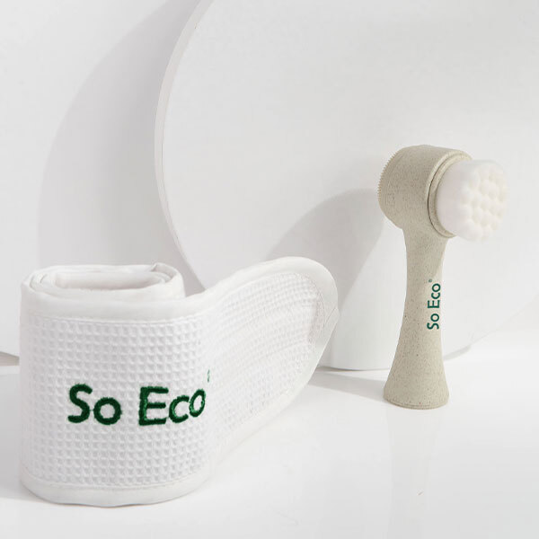 So Eco ansiktsrengöringsborste och våffelhårband