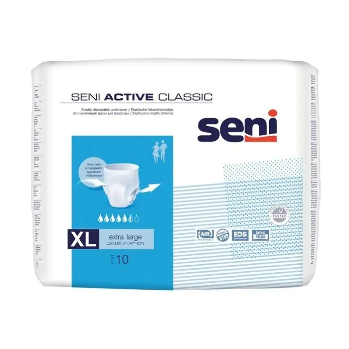 Seni Active Classic Elastyczne majtki chłonne 120-160 cm Extra Large