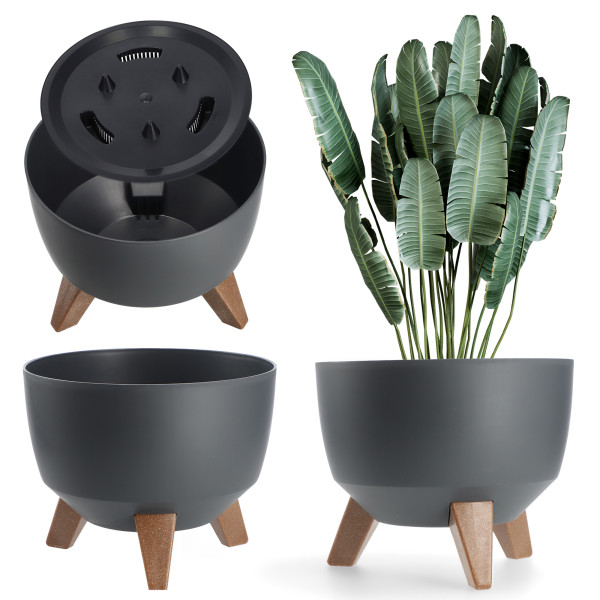 Kadax Doniczka Donica 24cm Wkład Osłonka Antracyt