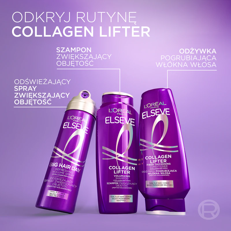 Condicionador fortalecedor de volume L'Oréal Paris Elseve Collagen Lifter