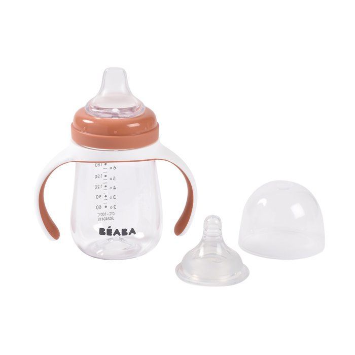 Biberon 2 in 1 per l'apprendimento - BEABA - 210 ml - Terracotta