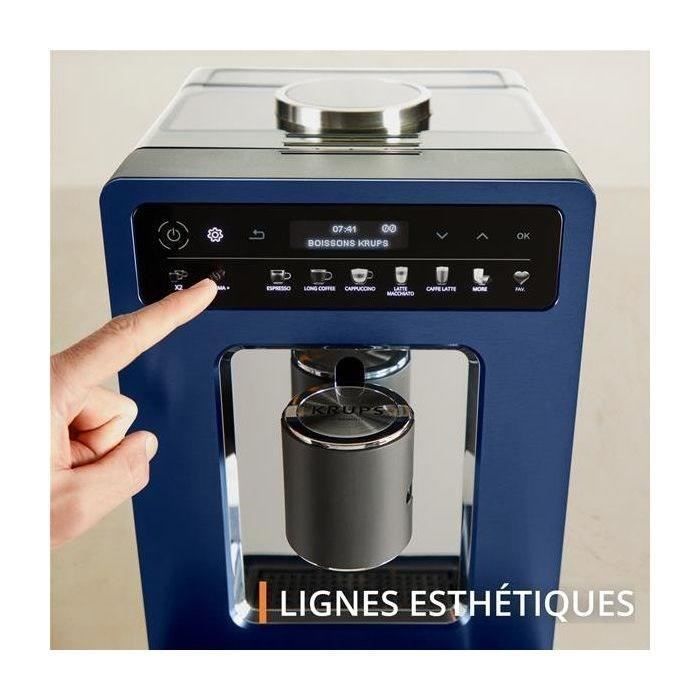 KRUPS Bean-to-Cup Coffee Machine, Brushed Blue Aluminum, EVIDENCE by WILMOTTE EA89W410