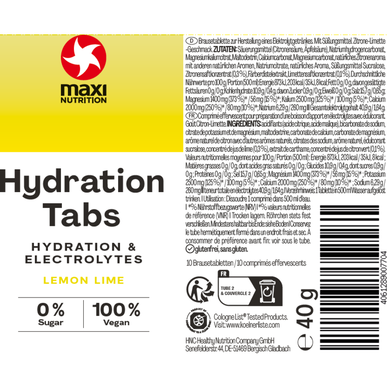 Maxi Nutrition Citronové hydratační tablety, 10 tablet