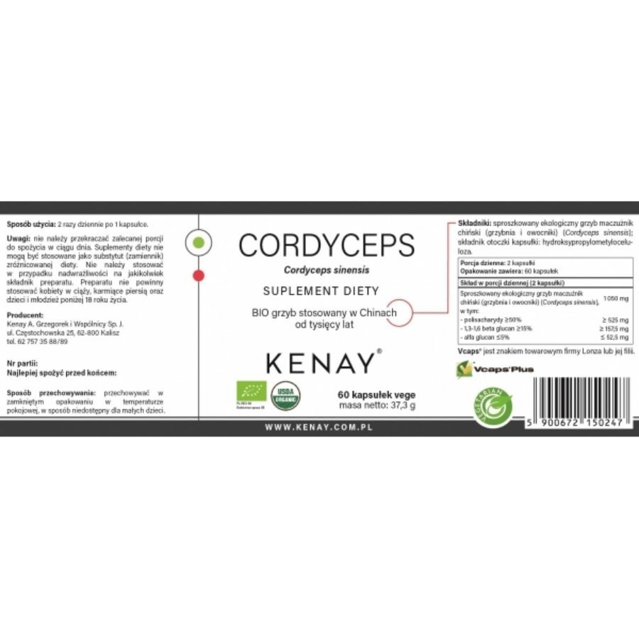 Kenay Cordyceps Sinensis Bio 525 mg