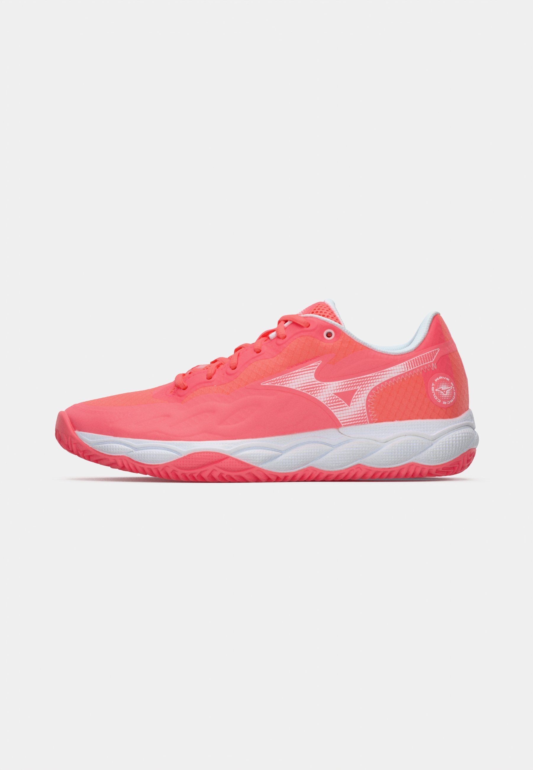 Mizuno WAVE ENFORCE COURT - Scarpe da tennis per campi in terra battuta - corallo/bianco/rosa tenue