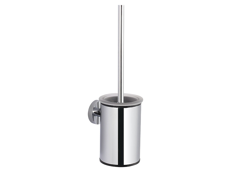Szczotka do WC niska wisząca metalowy pojemnik wkład szklany chrom Stella Classic