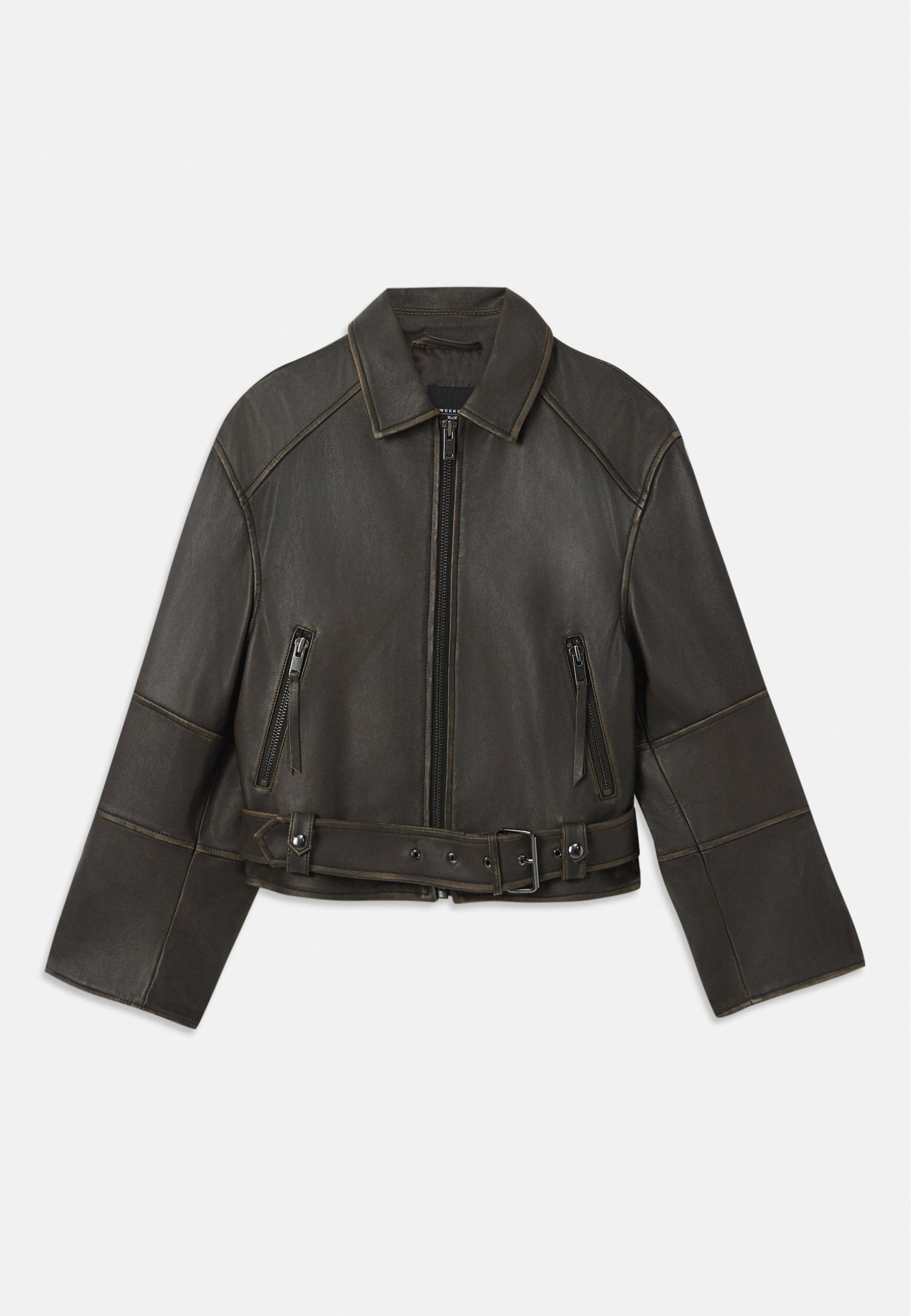 WEEKEND MaxMara EGIZIO - Leren jas - donkerbruin