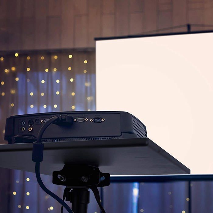 Duronic WPS20 Projector Stand Laptop Multi-purpose Table on Wheels Adjustable Height 67-99 cm Manual Capacity