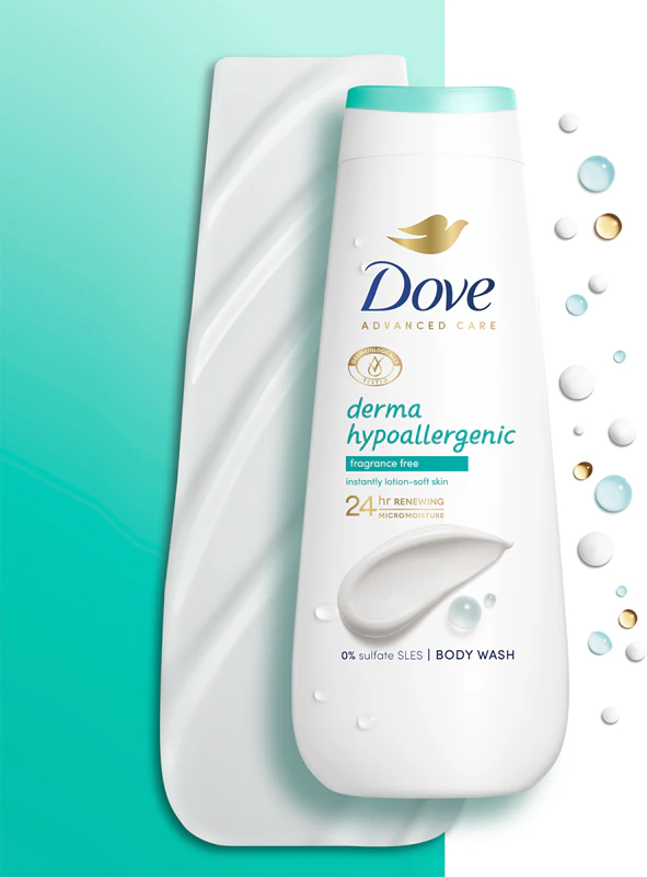 Dove Advanced Care Derma Hypoallergene Hydraterende Douchegel