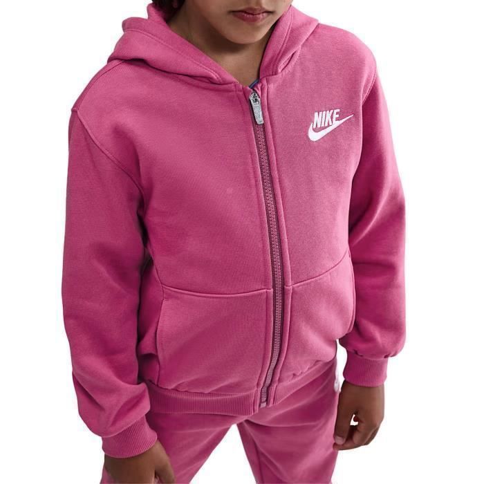 Chándal Nike Girls' Club Fleece Zip Chándal Rosa 36L445-ADZ
