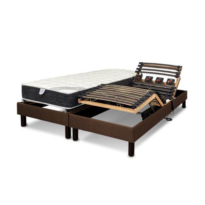 Literie électrique Essenzia Zen Ensemble EMOTION MARRON, Classic ressorts 90x200 Ressorts
