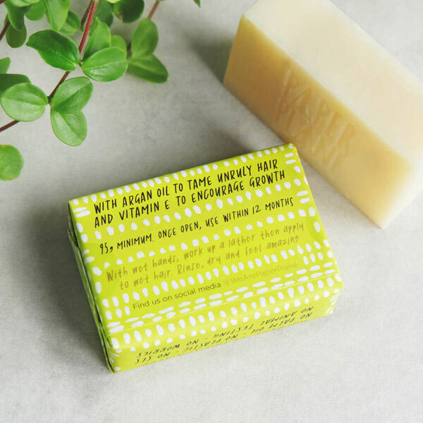 Festes Shampoo-Stück „Paper Plane“ mit Pfefferminz- und Eukalyptusduft, 95 g