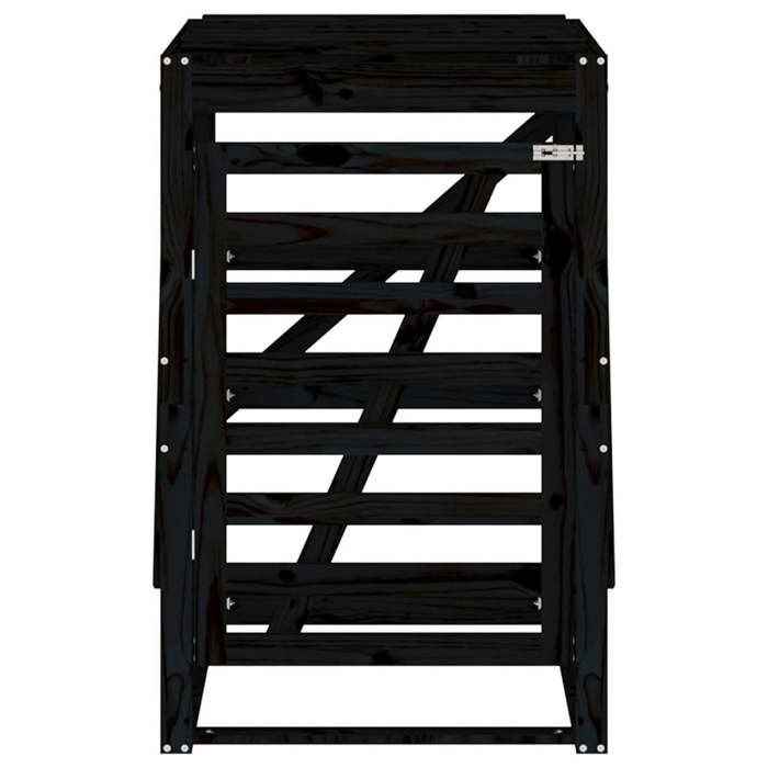 Copertura/riparo per bidone della spazzatura con ruote - VIDAXL - Legno massello di pino nero CC3356997
