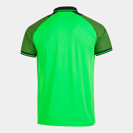 Joma Essential Ii Rövid Ujjú Galléros Póló Zöld Fluor Fekete