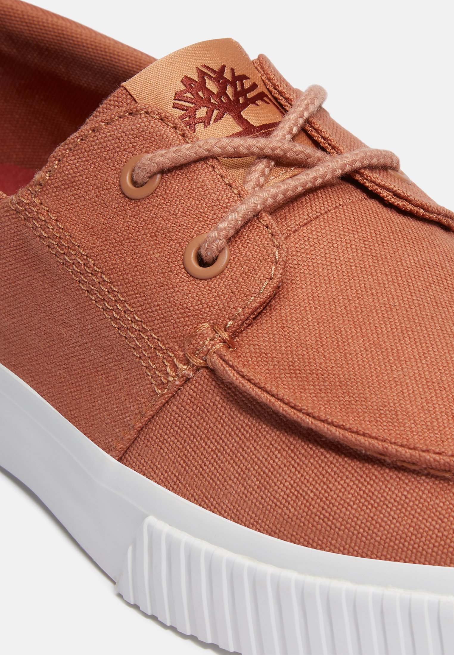 Timberland Båtsko - rustrød lerret