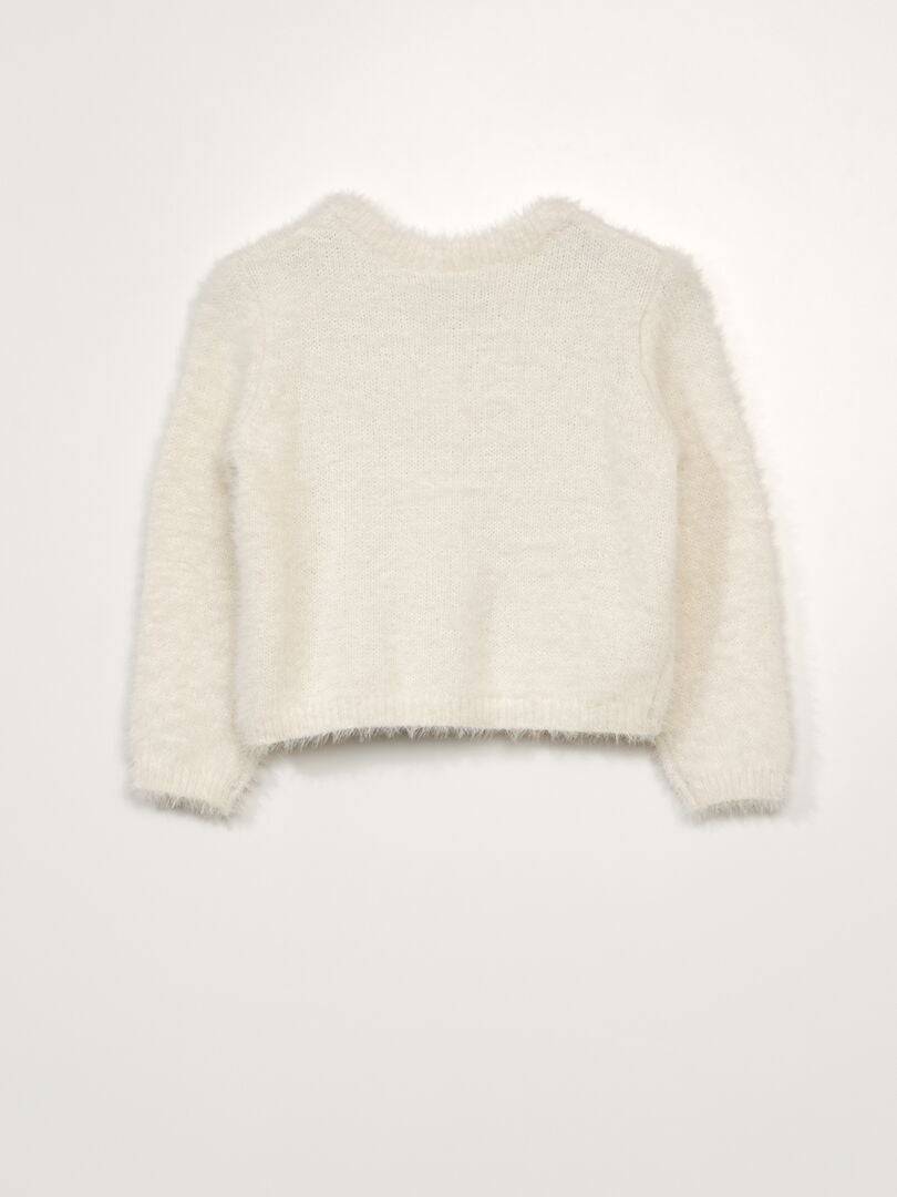 Gebreid vest van Doudou - BEIGE