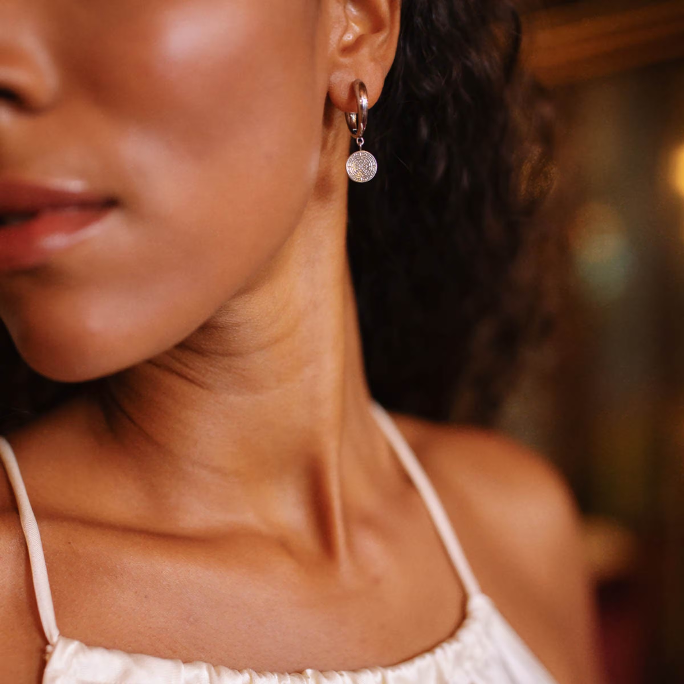 Boucles d'oreilles charmantes Marrakech en argent