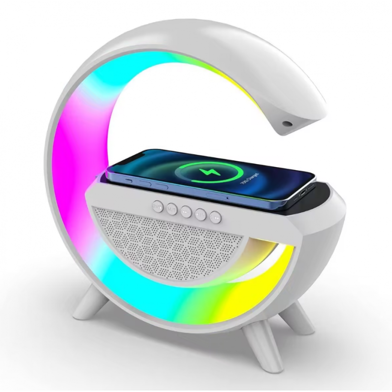 Smartek prenosivi bežični Bluetooth zvučnik, stolna lampa i bežični punjač, stil G
