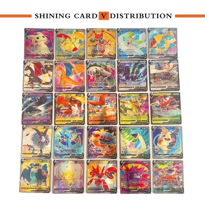 Cartes Pokémon - GÉNÉRIQUE - 200 Pcs - Métal Amusant - Jeu de cartes à collectionner - Pour enfants