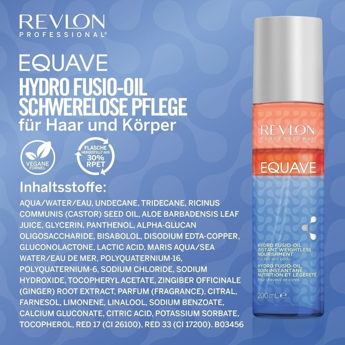 Revlon Professional regenerator bez ispiranja Equave 3 Phases Hydro Fusio-Oil Instant regenerator - 200 ml