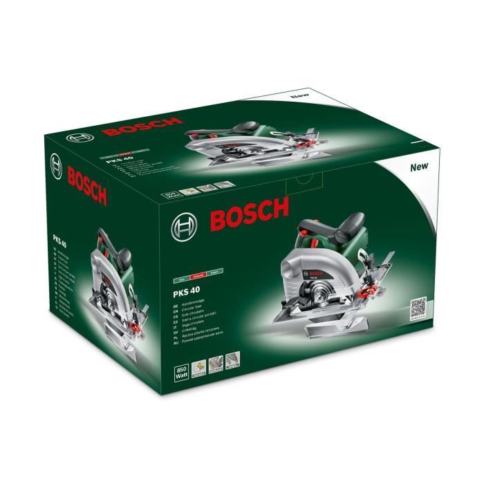 BOSCH Circular Saw - PKS 40 - 850W - Straight and mitre cuts up to 40mm deep