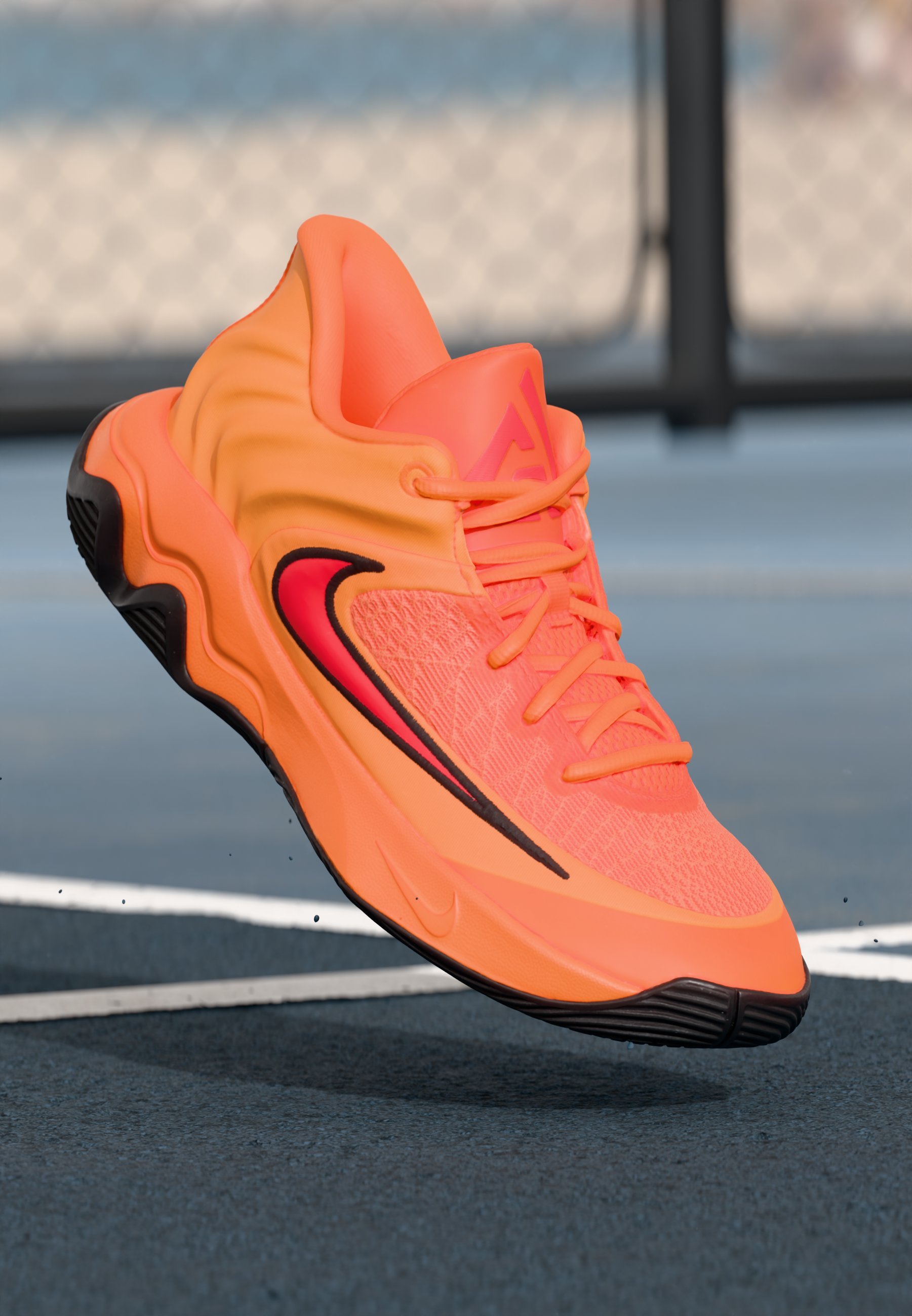 Nike Performance GIANNIS IMMORTALITY 4 - Scarpe da basket - arancione/rosso acceso/nero
