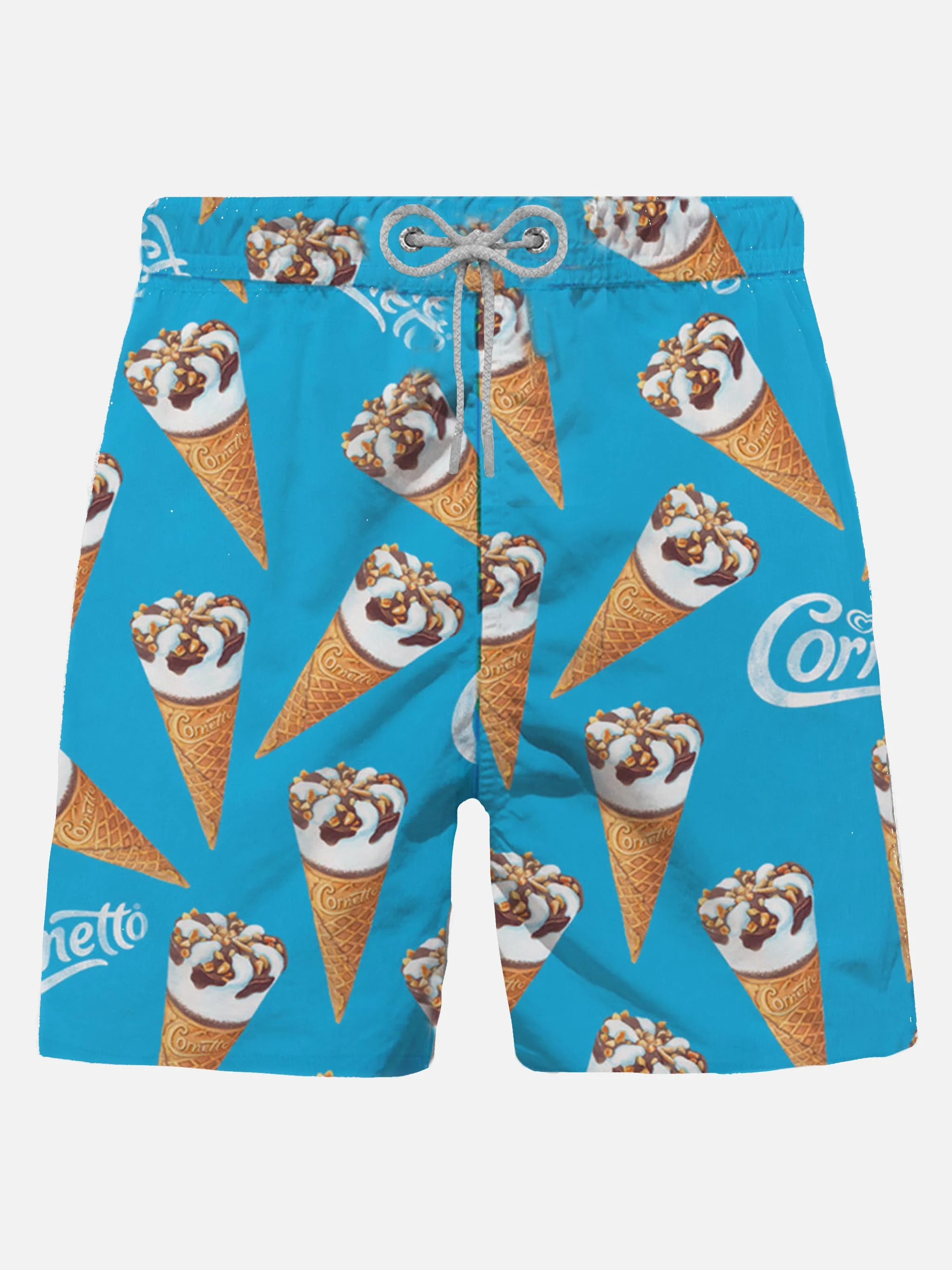 Man Classic Swim Shorts With Algida Special Edition Print, Mid-Length, Regular Fit, Internal Briefs, Elastic Waistband, Drawstring | MC2 Saint Barth