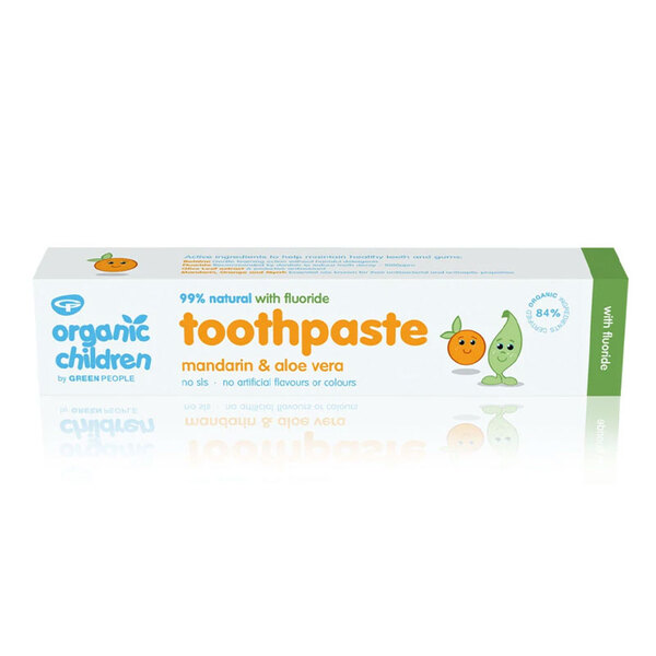 Pastă de dinți cu fluorură de aloe vera organică pentru copii Green People