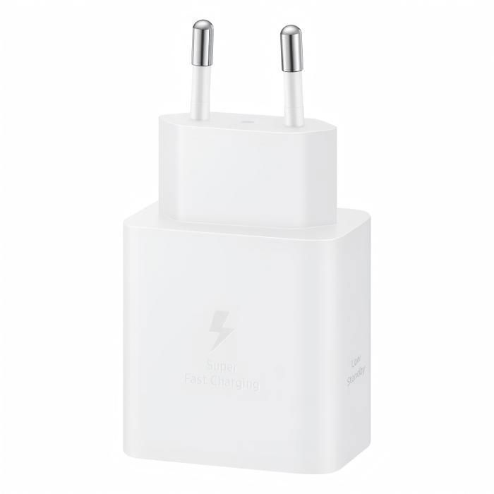 Cargador ultrarrápido de 45 W - Para smartphones Samsung Galaxy - Blanco (Cable incluido)