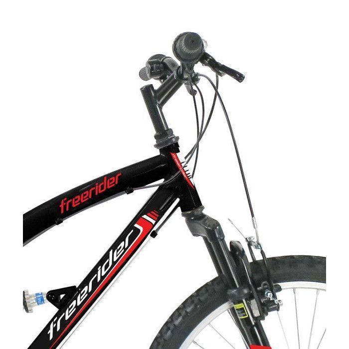 Vélo enfant (140/160 cm)- VTT 24'' Tout Suspendu - 18 vitesses -Dérailleur Shimano - Freins V-Brake -Jantes en Aluminium,
