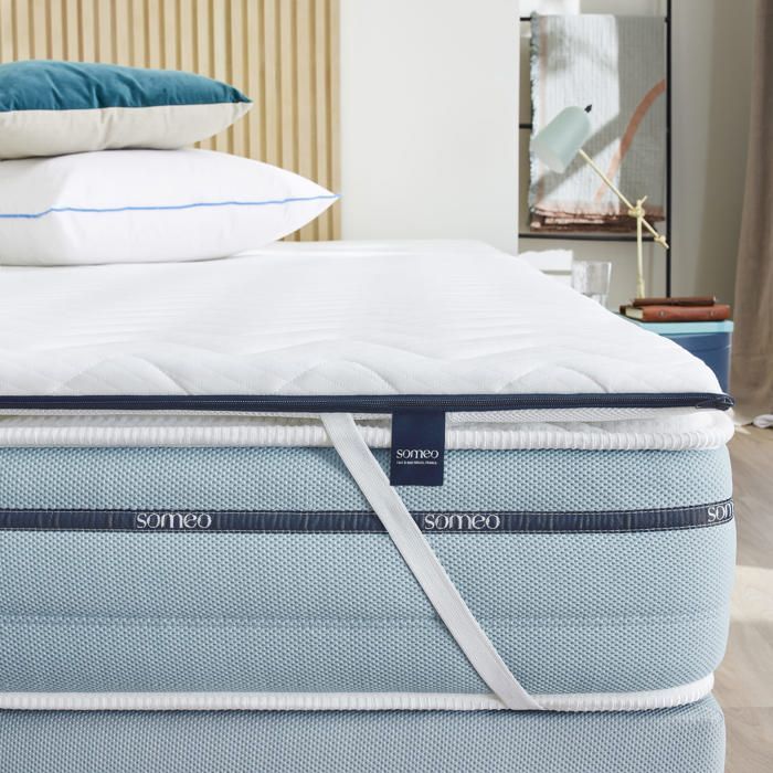 Surmatelas mémoire de forme 140x190 5 cm Someo Songe