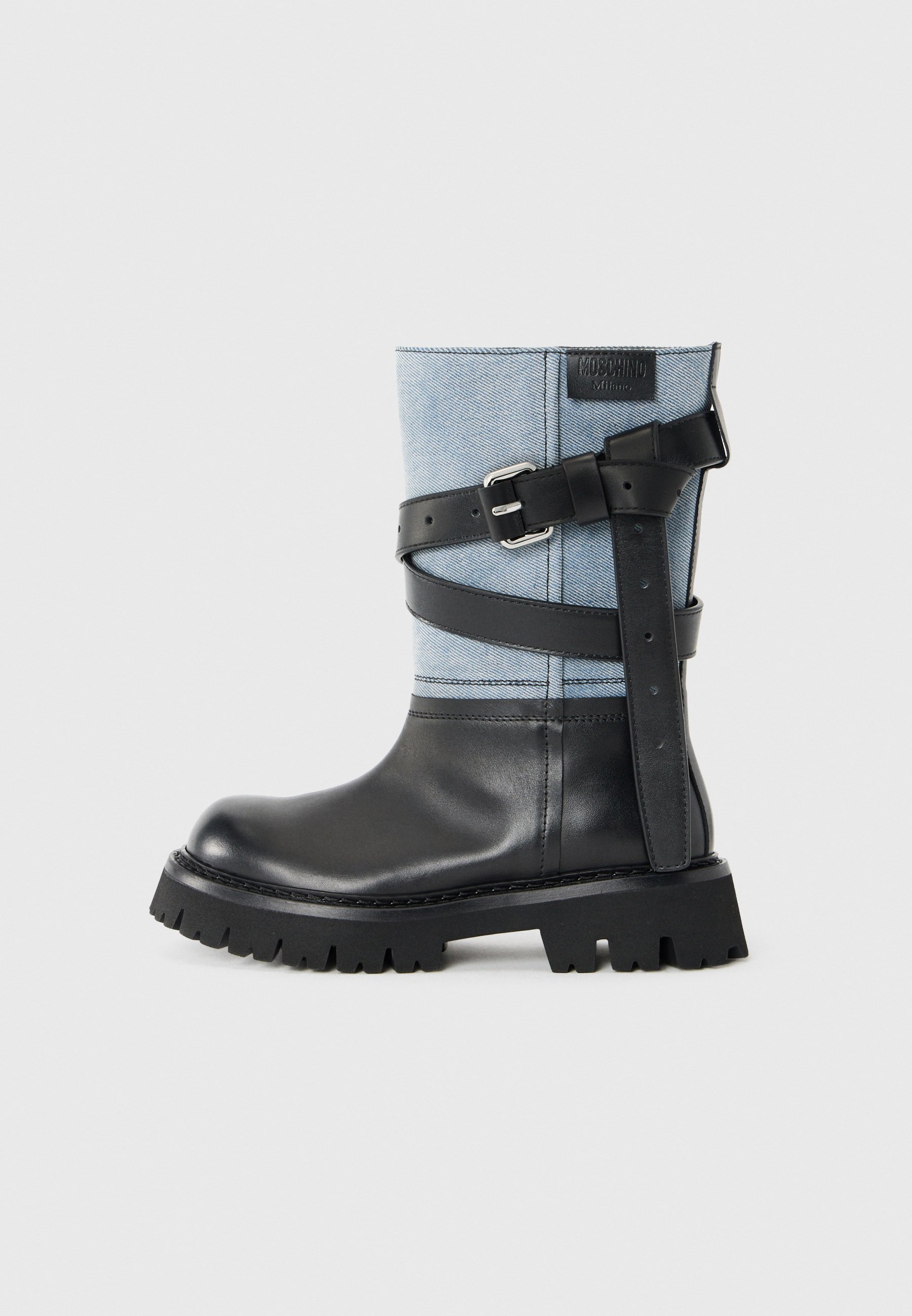 MOSCHINO Saappaat - vaaleansininen/musta