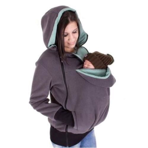 FUNMOON Manteau Maternité Violet Bébé Transporteur Veste Kangourou Hiver Maternité Vêtements Femmes Enceintes