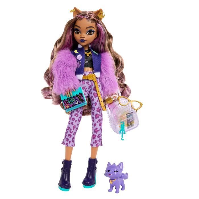 Monster High Clawdeen Vargdocka med Halvmånehund och Tillbehör HRP65