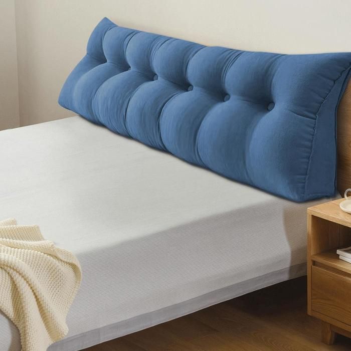 JEOBEST Grand Coussin Cale Triangulaire pour Tête de Lit, Coussin de Lecture, Dossier de Taille, 200 x 50 x 20 cm