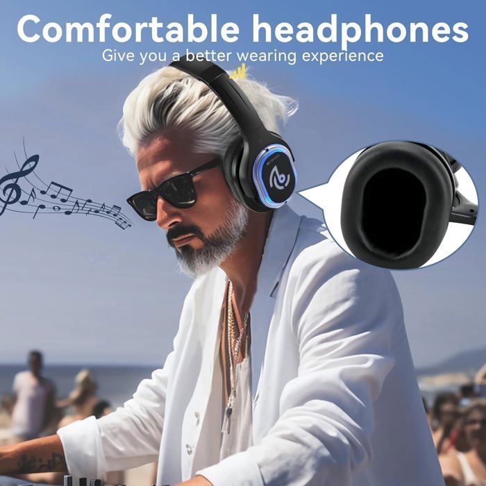 Kit di avviamento Silent Disco Retekess TA004, cuffie wireless per TV, 3 canali, portata 200 m, 20 cuffie, cuffie da discoteca per feste