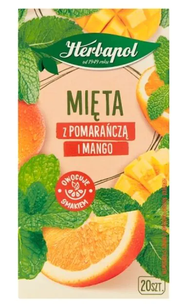 Herbapol Zielnik Polski Herbata, mięta z pomarańczą i mango