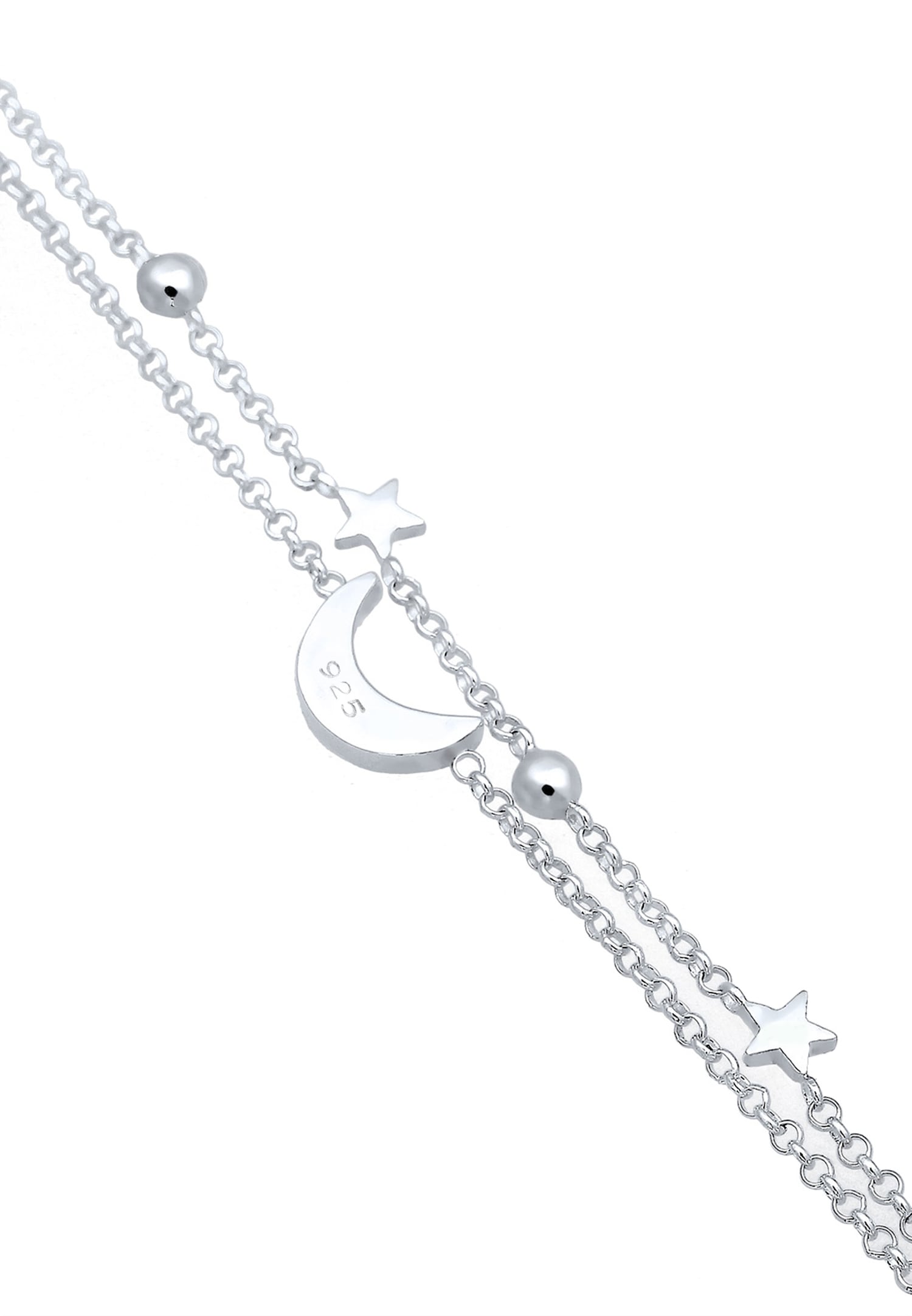 Elli Femmes demi-lune étoiles Galaxy avec cristaux en argent sterling 925