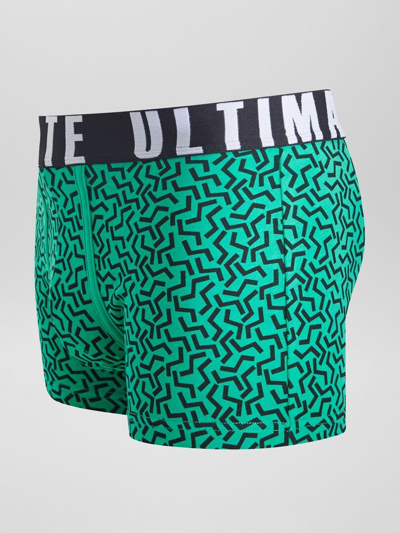 Conjunto de 3 cuecas boxer estampadas - PRETAS