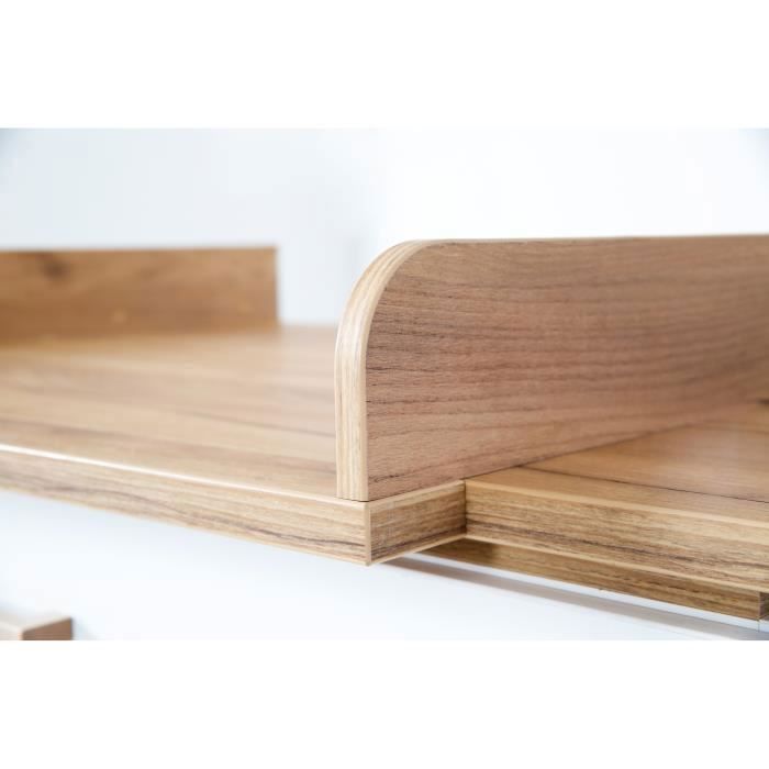 Commode à Langer ROBA Finn avec 3 Tiroirs - Fermeture Progressive - Blanc / Chêne Doré