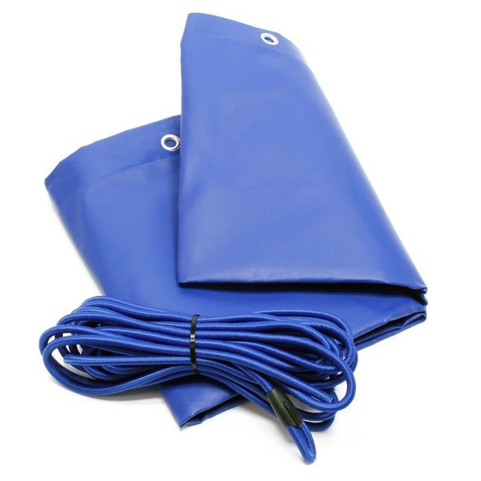 Wiltec platt släpvagnsskydd 2575x1345x50mm med spännare, vattentät, UV-resistent, säker transport, last