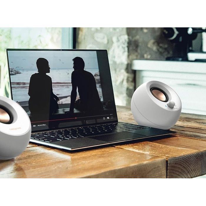 Enceintes de Bureau 2.0 - WOOPSO - Creative Pebble V3 - USB-C - Bluetooth 5.0 - 16 W