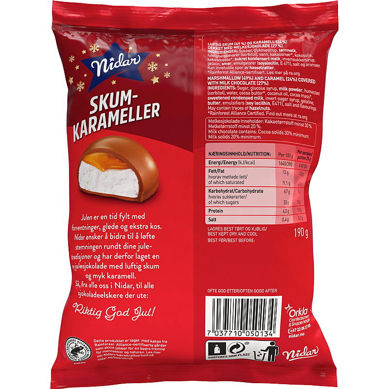 Nidar Marshmallows 190 g Nidar