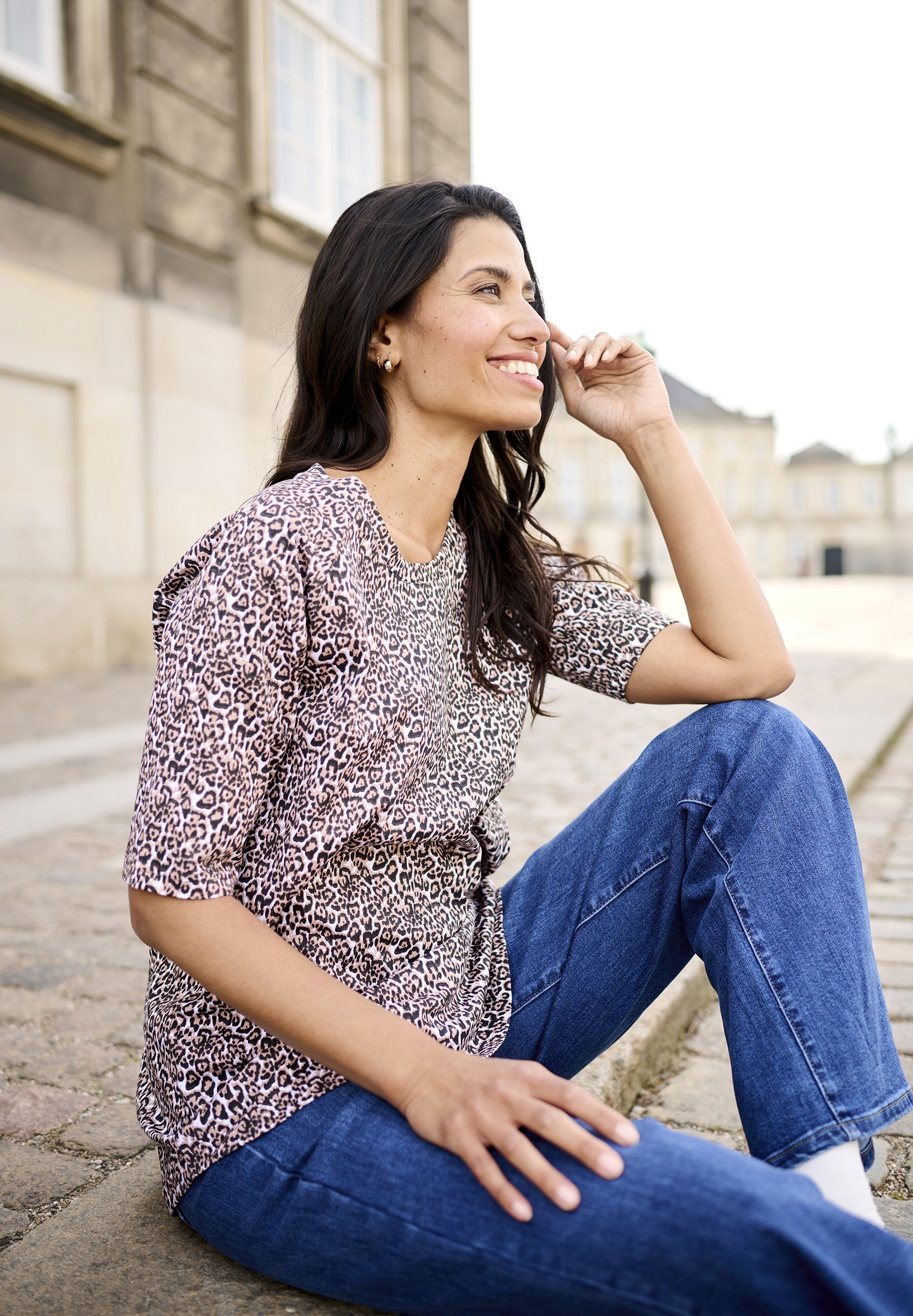Bon'A Parte TAMIA - Print T-shirt - leopard print brown